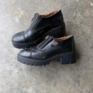 vintage 90s harley davidson biker boots